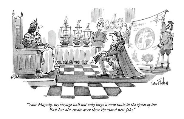 History Wall Art featuring the drawing Your Majesty #1 by Dana Fradon