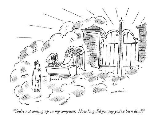 Computer Drawing - You're Not Coming Up On My Computer.  How Long by Michael Maslin