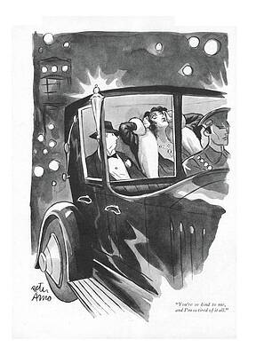 Drive Wall Art featuring the drawing You're So Kind by Peter Arno