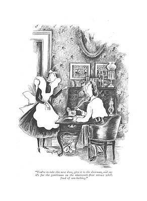 Sexy Drawing - You're To Take This Next Door by Mary Petty