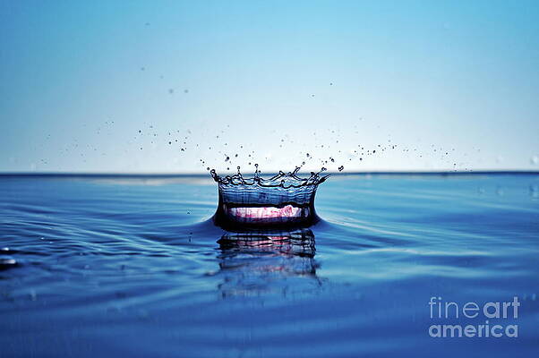 Wall Art featuring the photograph Splashing Water Droplet #1 by Sami Sarkis Photography