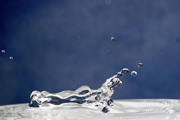Wall Art featuring the photograph Water Drop Splashing #1 by Sami Sarkis Photography