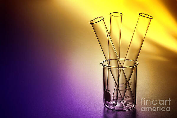 Wall Art featuring the photograph Laboratory Test Tubes In Science Research Lab #14 by Science Research Lab