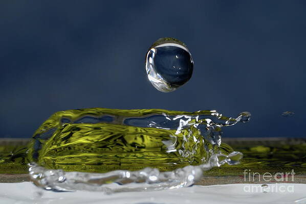 Wall Art featuring the photograph Drop Of Water Splashing #2 by Sami Sarkis Photography
