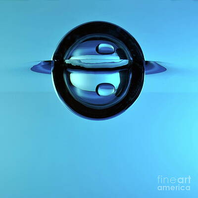 Wall Art featuring the photograph Droplet Forming Bubble Underwater #3 by Sami Sarkis Photography