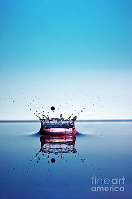 Wall Art featuring the photograph Splashing Water Droplet #3 by Sami Sarkis Photography