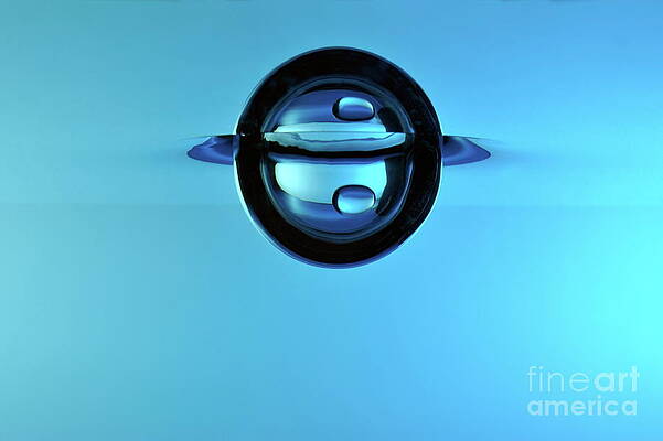 Wall Art featuring the photograph Droplet Forming Bubble Underwater #4 by Sami Sarkis Photography