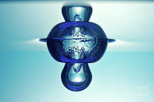 Wall Art featuring the photograph Droplet Forming Bubble Underwater #6 by Sami Sarkis Photography