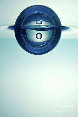 Wall Art featuring the photograph Droplet Forming Bubble Underwater #7 by Sami Sarkis Photography