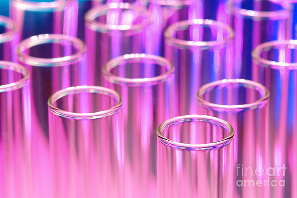 Wall Art featuring the photograph Laboratory Test Tubes In Science Research Lab #9 by Science Research Lab