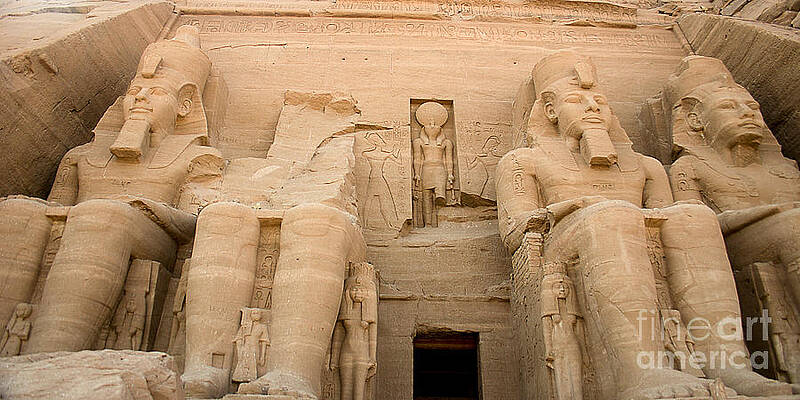 Egypt Wall Art featuring the photograph Abu Simbel Remains by Darcy Michaelchuk