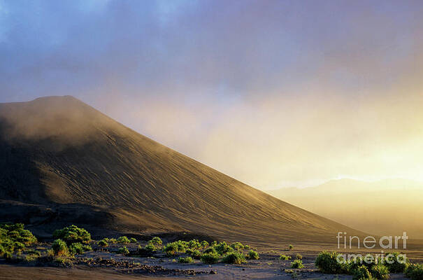 Wall Art featuring the photograph Ash Plains Around Mount Yasur At Sunset by Sami Sarkis Photography