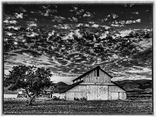 Sky Photograph - Barn At Sunset by Beth Sargent