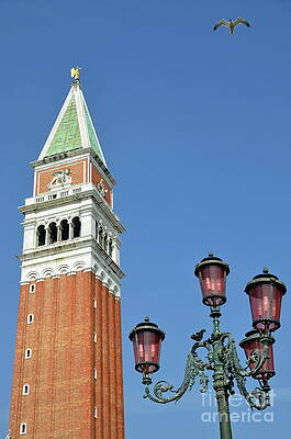 City Photograph - Bell Tower On San Marco Piazza by Sami Sarkis Photography