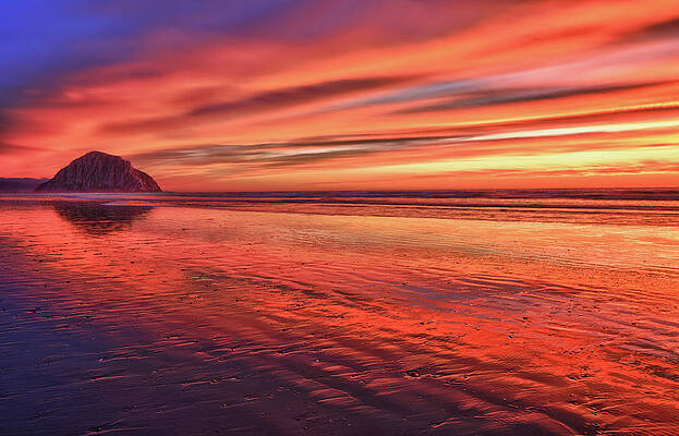 Seascape Photograph - Brilliant Sunset by Beth Sargent
