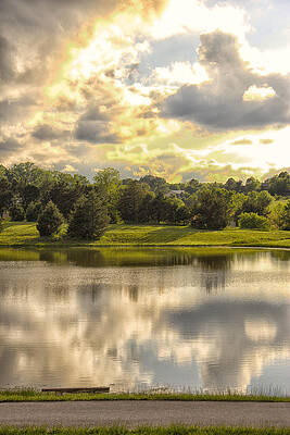 Landscape Wall Art featuring the photograph Broemmelsiek Park Lake by Bill and Linda Tiepelman