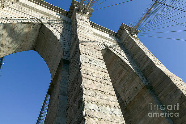Wall Art featuring the photograph Brooklyn Bridge Tower I by Clarence Holmes