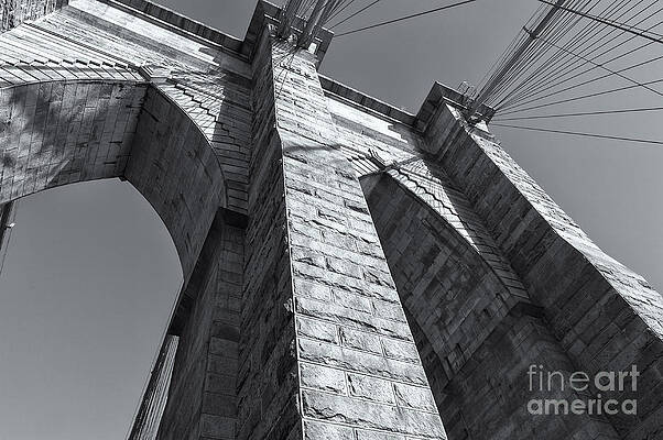 Wall Art featuring the photograph Brooklyn Bridge Tower II by Clarence Holmes