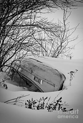 Wall Art featuring the photograph Canoe Hibernation by Duluth To Door County Photography