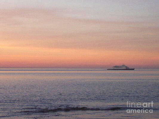 Cape Henlopen Wall Art featuring the photograph Cape May - Lewes Ferry At Cape Henlopen - Lewes DE by Roche Fine Art