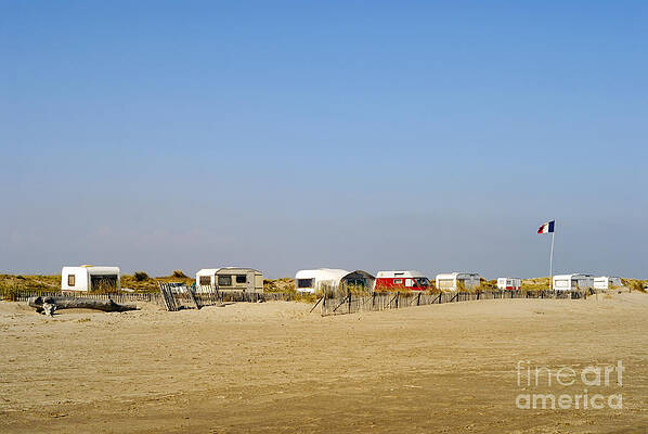 Beach Wall Art featuring the photograph Caravans Parked On Beach by Sami Sarkis Photography