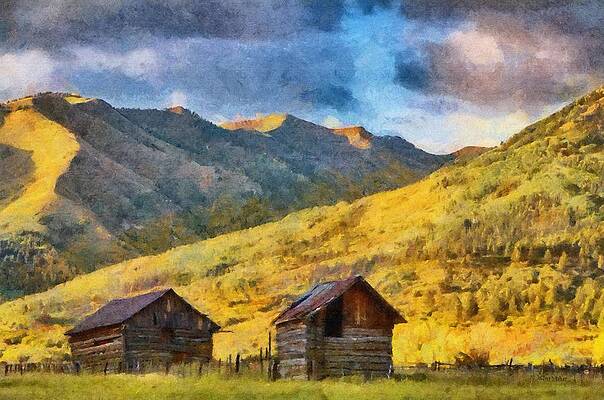 Mountain Wall Art featuring the painting Distant Storm by Jeffrey Kolker
