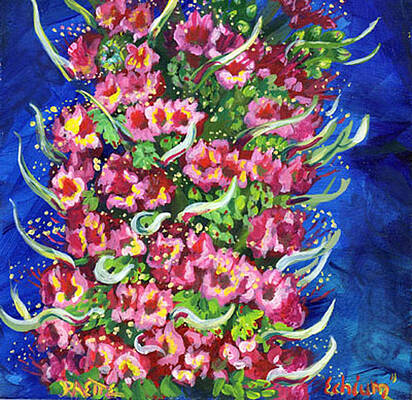 Wall Art featuring the painting Echium by Raette Meredith