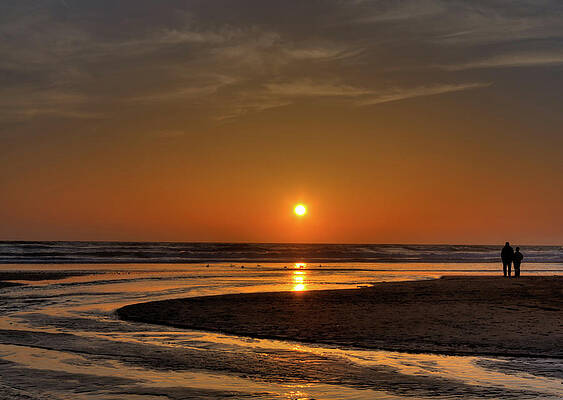 Sea Photograph - Enjoying The Sunset by Beth Sargent