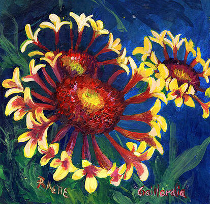 Wall Art featuring the painting Gallardia by Raette Meredith