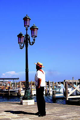 Boat Photograph - Gandola Captain by La Dolce Vita
