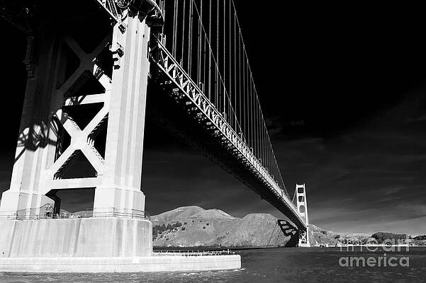 Sky Photograph - Golden Gate From The Water - IR by Darcy Michaelchuk