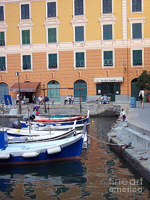 Camogli Wall Art featuring the photograph Harbor Reflections - Camogli Italy by Roche Fine Art