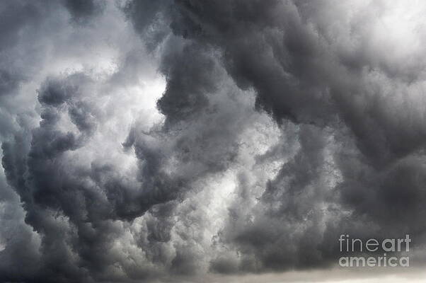 France Photograph - Heavy Clouds During A Rainstorm by Sami Sarkis Photography