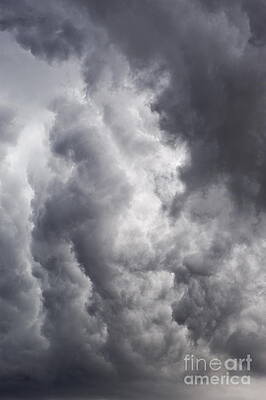 Cloud Photograph - Heavy Grey Clouds In A Stormy Sky by Sami Sarkis Photography