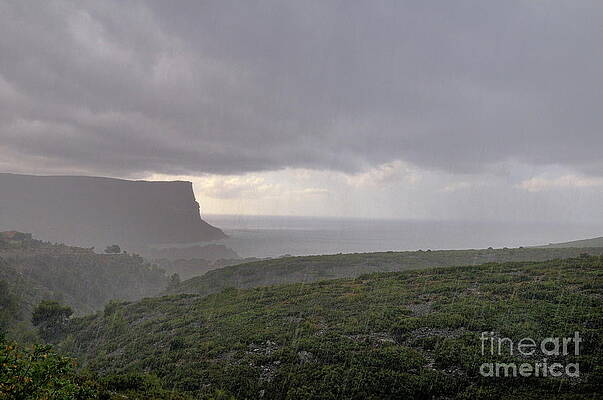 France Photograph - Heavy Rain And Storm On Mediterranean Sea by Sami Sarkis Photography