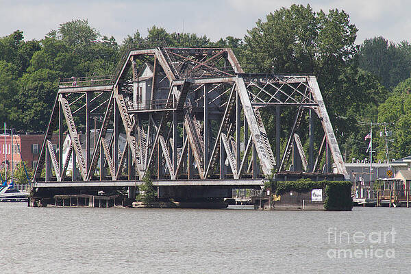 Architecture Wall Art featuring the photograph Hojack Swing Bridge by William Norton
