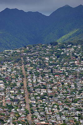 City Photograph - Housing Development And Mountains by Sami Sarkis Photography