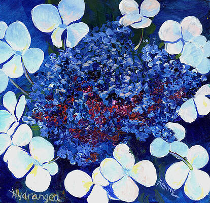 Wall Art featuring the painting Hydrangea by Raette Meredith