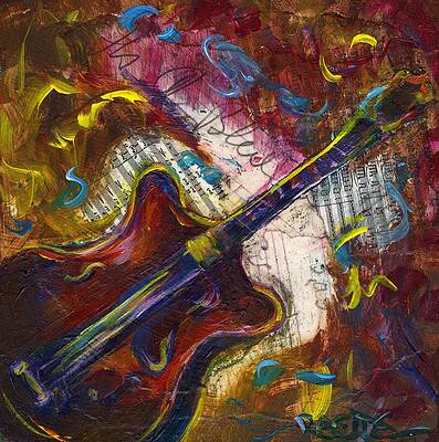 Wall Art featuring the painting It's A Blue World by Raette Meredith