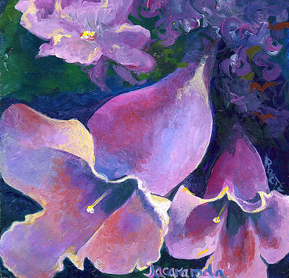 Wall Art featuring the painting Jacaranda by Raette Meredith