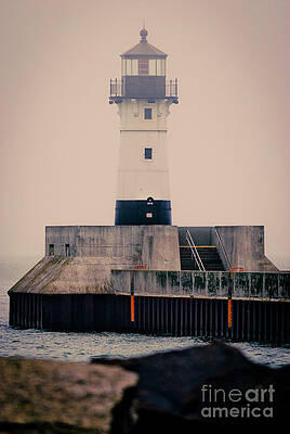 Wall Art featuring the photograph Lake Superior Lighthouse by Duluth To Door County Photography