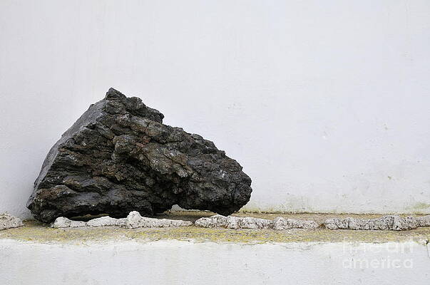 Outdoors Wall Art featuring the photograph Lava Stone And White Wall by Sami Sarkis Photography