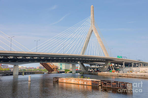 Massachusetts Wall Art featuring the photograph Leonard P. Zakim Bunker Hill Bridge II by Clarence Holmes
