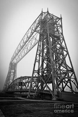 Steel Arch Bridge in Fog Wall Art