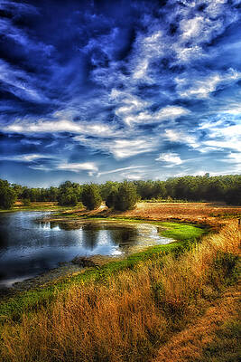Serene Lakeside Landscape Wall Art
