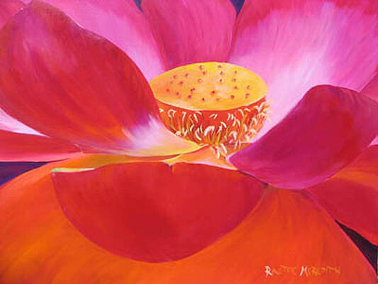 Wall Art featuring the painting Lotus by Raette Meredith