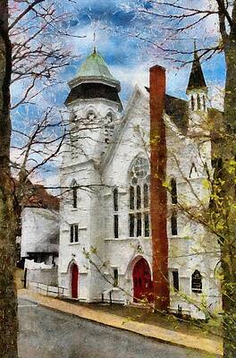 Building Wall Art featuring the painting Lunenburg United by Jeffrey Kolker