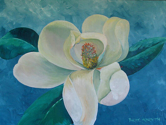 Wall Art featuring the painting Magnolia by Raette Meredith