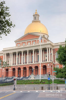 Massachusetts Wall Art featuring the photograph Massachusetts State House I by Clarence Holmes