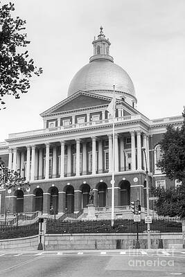 Massachusetts Wall Art featuring the photograph Massachusetts State House II by Clarence Holmes